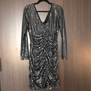 Guess Long Sleeve Sequin Dress